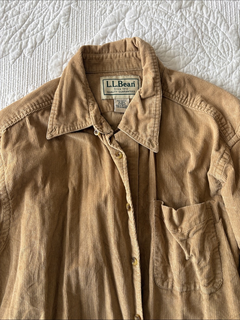 L.L. Bean Men's Corduroy Shirt Jacket in Brown